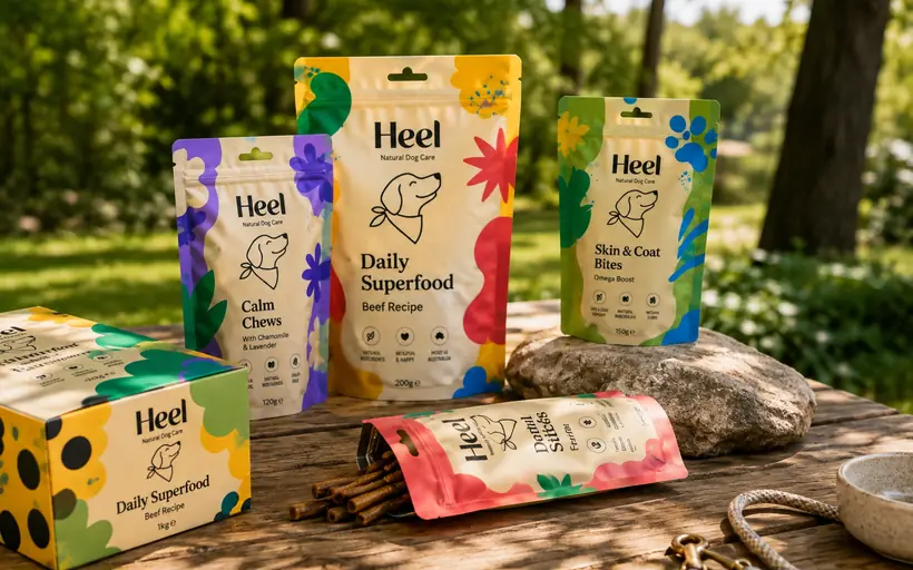 Heel natural dog care packaging range